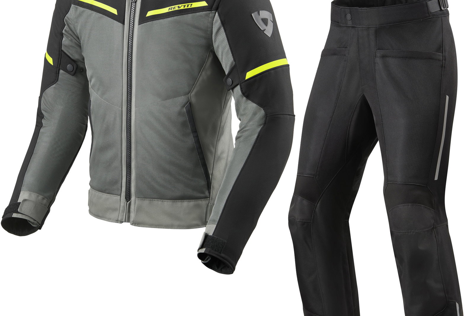 Rev It Airwave 3 Motorcycle Jacket & Trousers Grey Black Kit